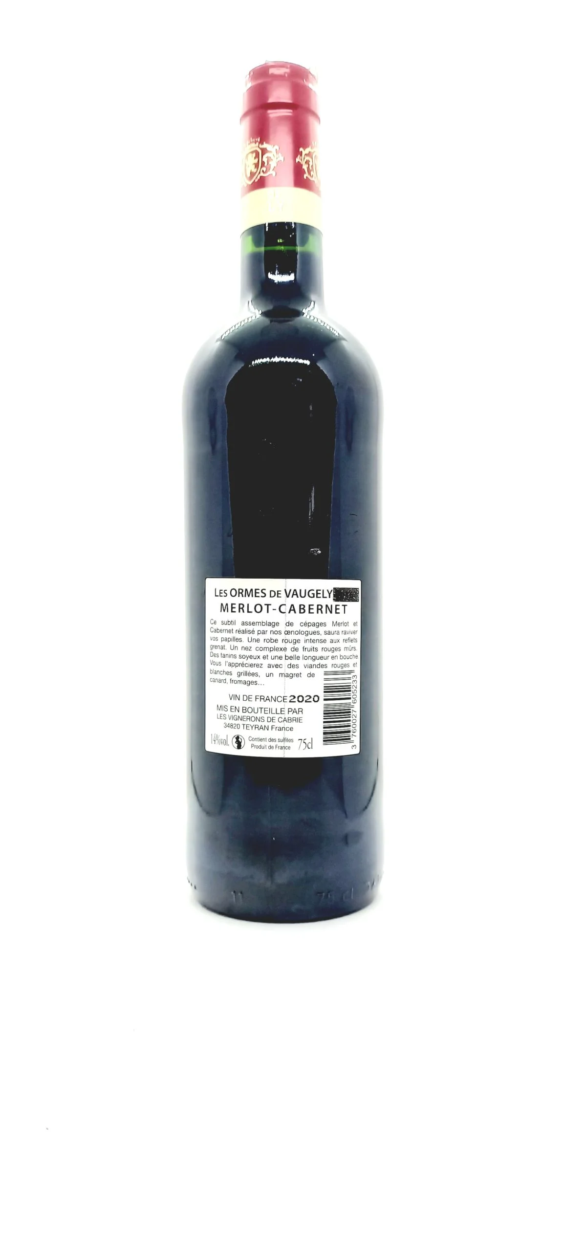 Vin Les Ormes de Vaugely Merlot - Cabernet – Image 2